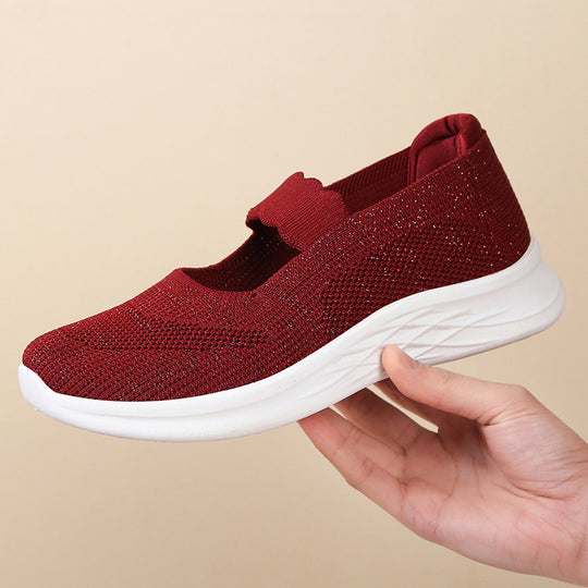 Damen bequeme Sneaker mit elastischen Riemen R&B