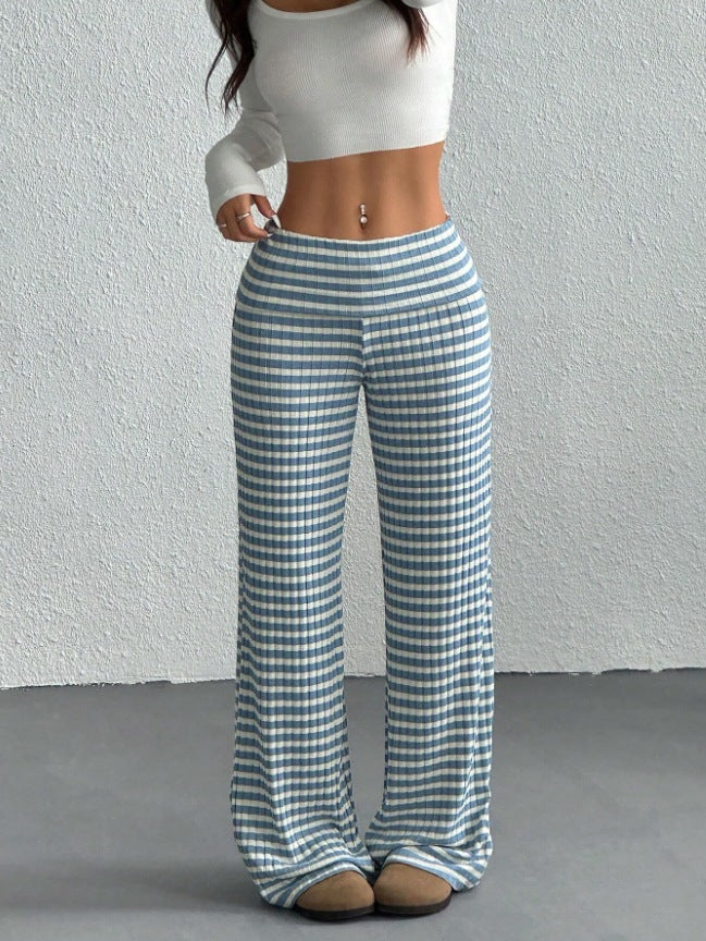 Damen elegante Karottenhosen mit Karo-Muster R&B