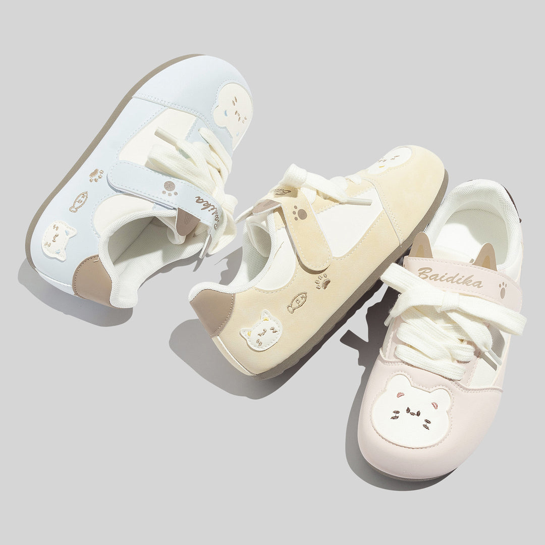 Damen Sneakers mit niedlichem Katzenmotiv und bequemer Dämpfung R&B