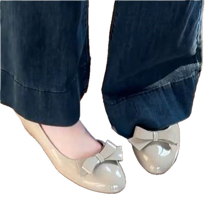 Damen elegante Ballerinas mit dekorativer Schleifenapplikation R&B