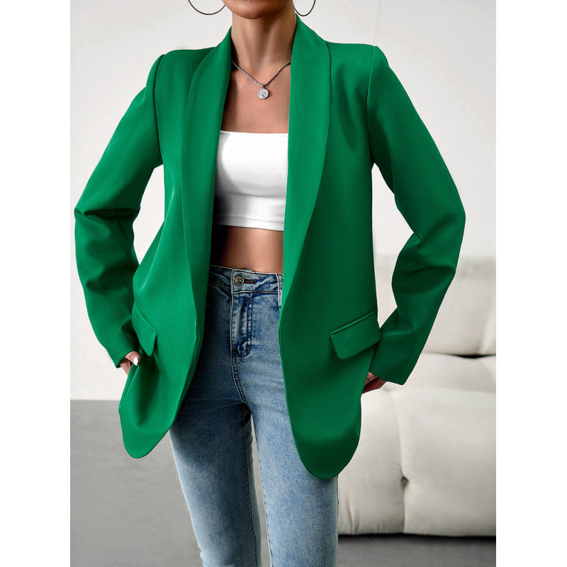 Damen Taillierter Offener Blazer R&B