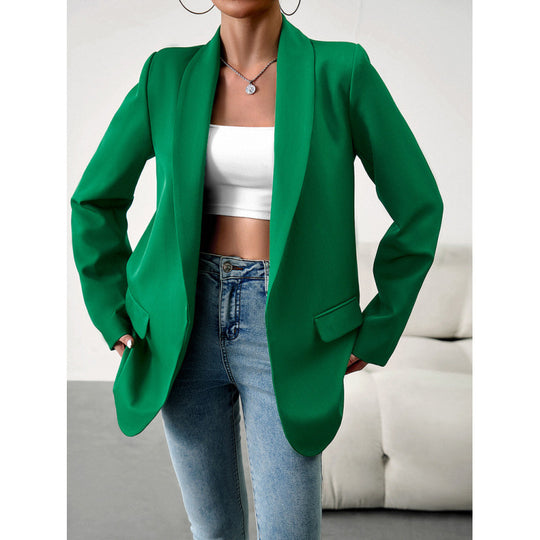 Damen Taillierter Offener Blazer R&B