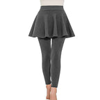 Damen Leggings mit rockähnlicher Einlage und hohem Bund R&B
