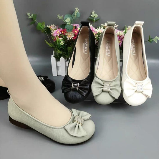 Damen Ballerinas mit eleganter Schleifenverzierung und komfortablem Fußbett R&B