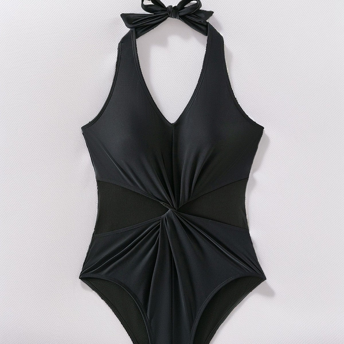 Damen Sportlicher Monokini mit transparenten Einsätzen R&B