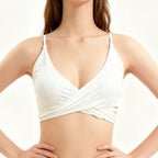 Damen Wickel-Bikini-Top mit feiner Rippstruktur R&B