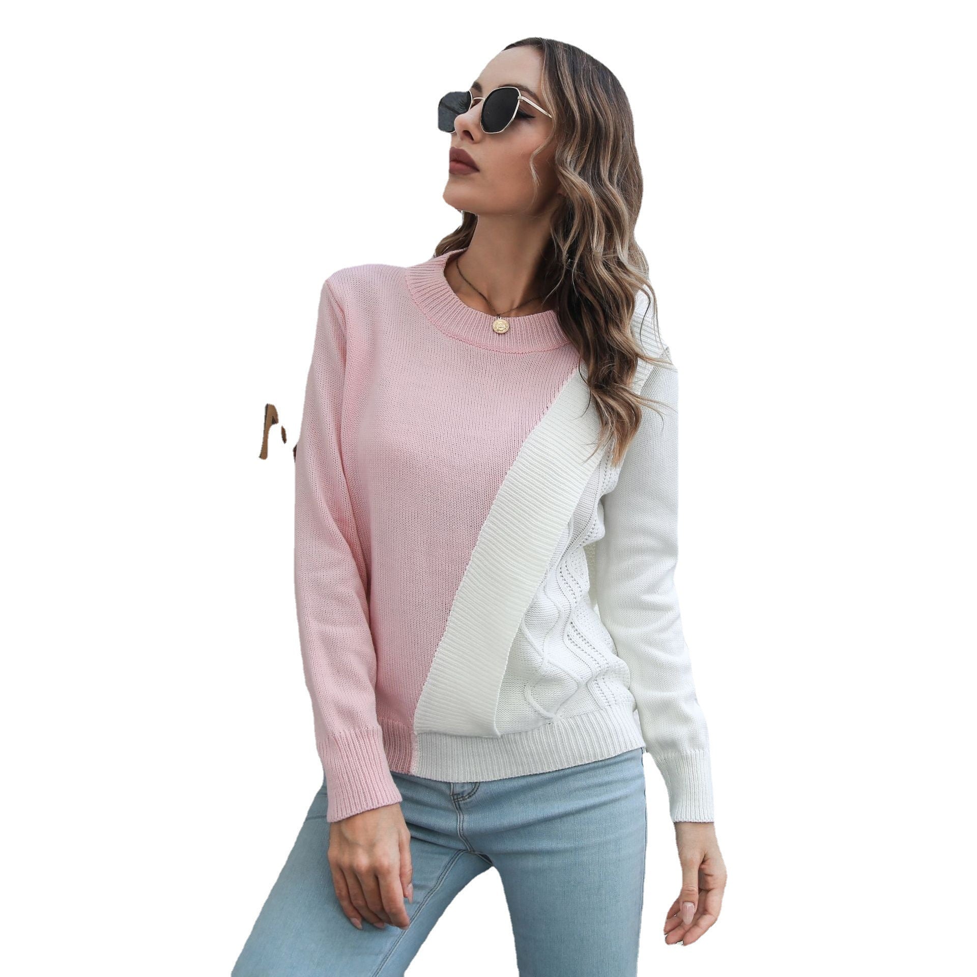 Damen modischer Pullover mit strukturiertem Design R&B