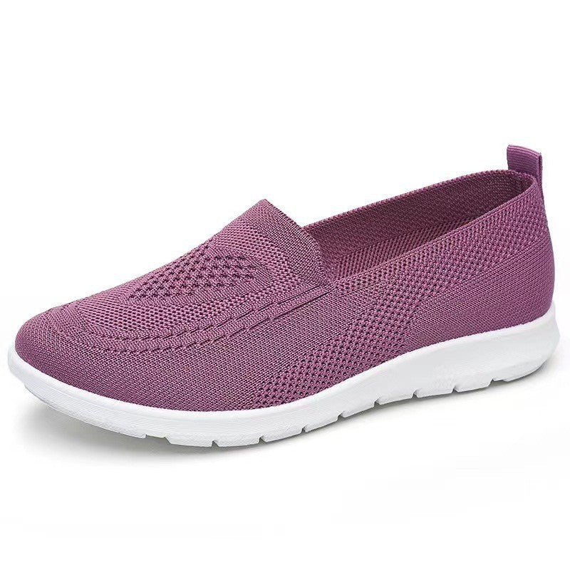 Damen Atmungsaktive Slip-On Freizeitschuhe mit komfortablem Absatz R&B