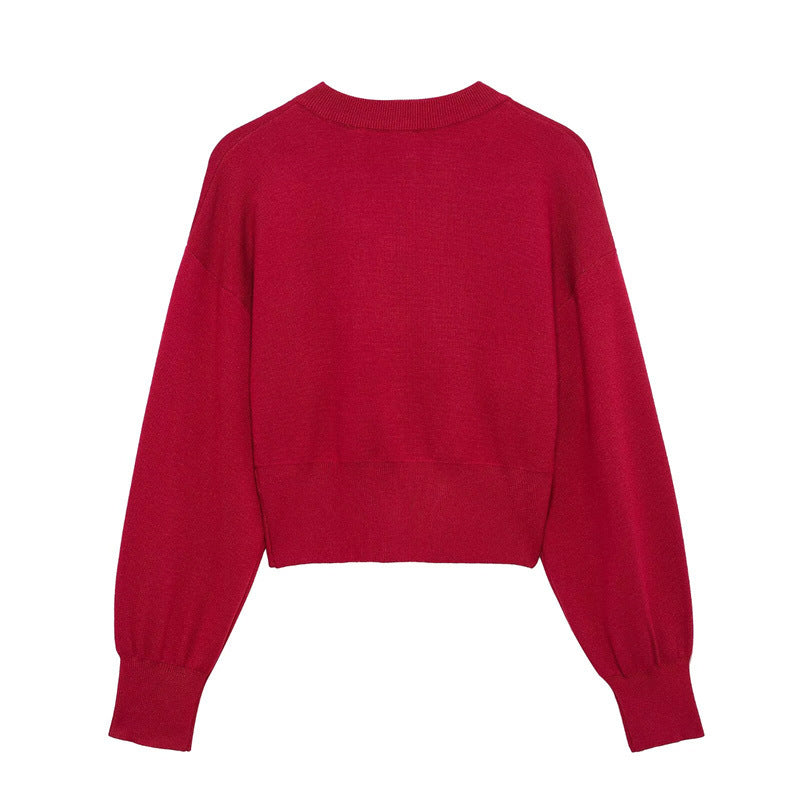 Damen Strickjacke mit herzförmigen Knöpfen R&B