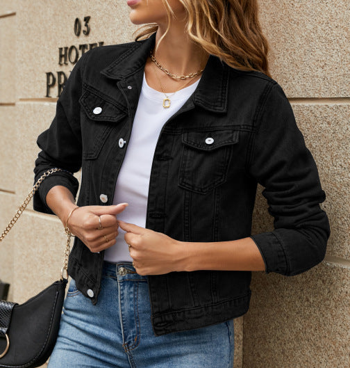 Damen Jeansjacke im modernen Schnitt mit praktischen Taschen R&B