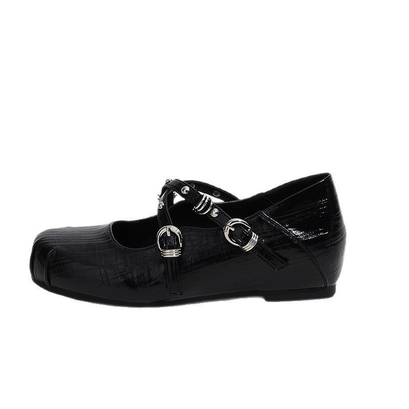 Damen Ballerinas mit modischem Riemchen-Design und hochwertiger Lederverarbeitung R&B