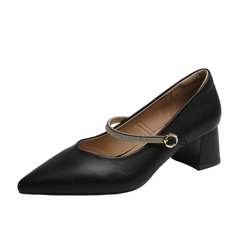 Damen Slingback-Pumps mit elegantem Riemen und komfortablem Blockabsatz R&B