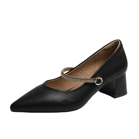 Damen Slingback-Pumps mit elegantem Riemen und komfortablem Blockabsatz R&B