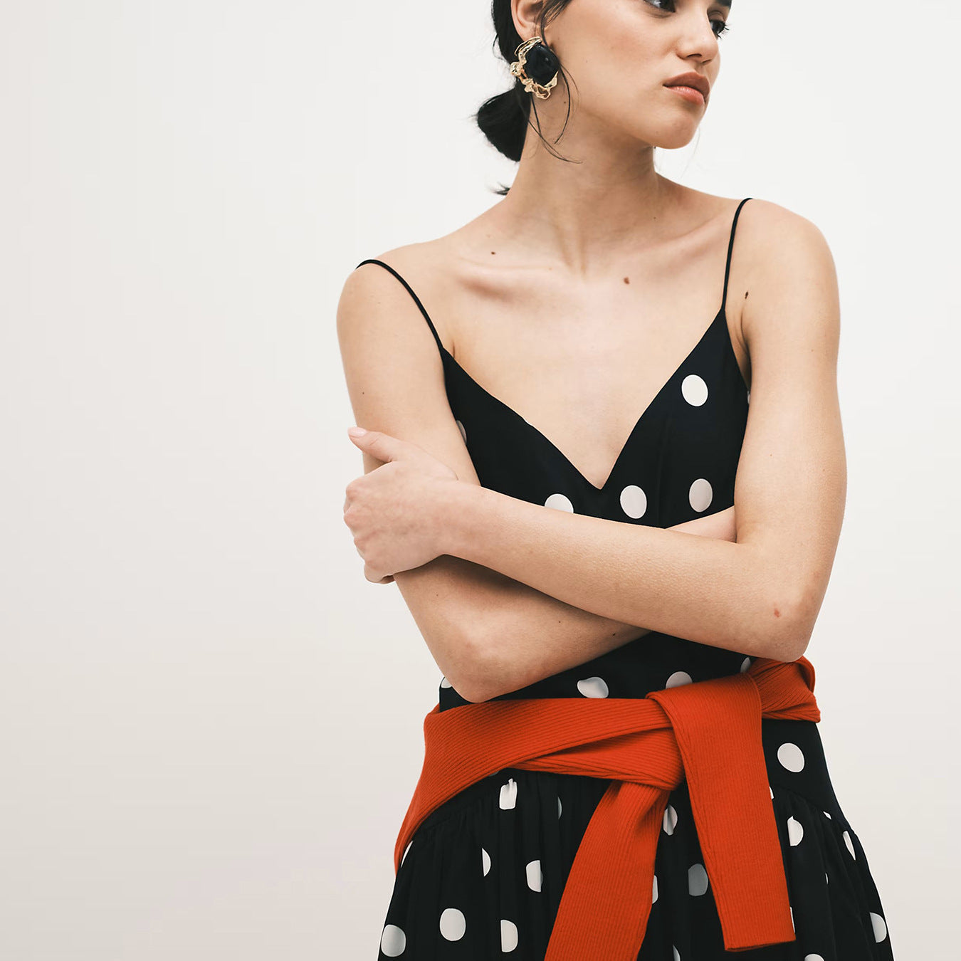 Damen Maxi-Kleid mit Punkten R&B