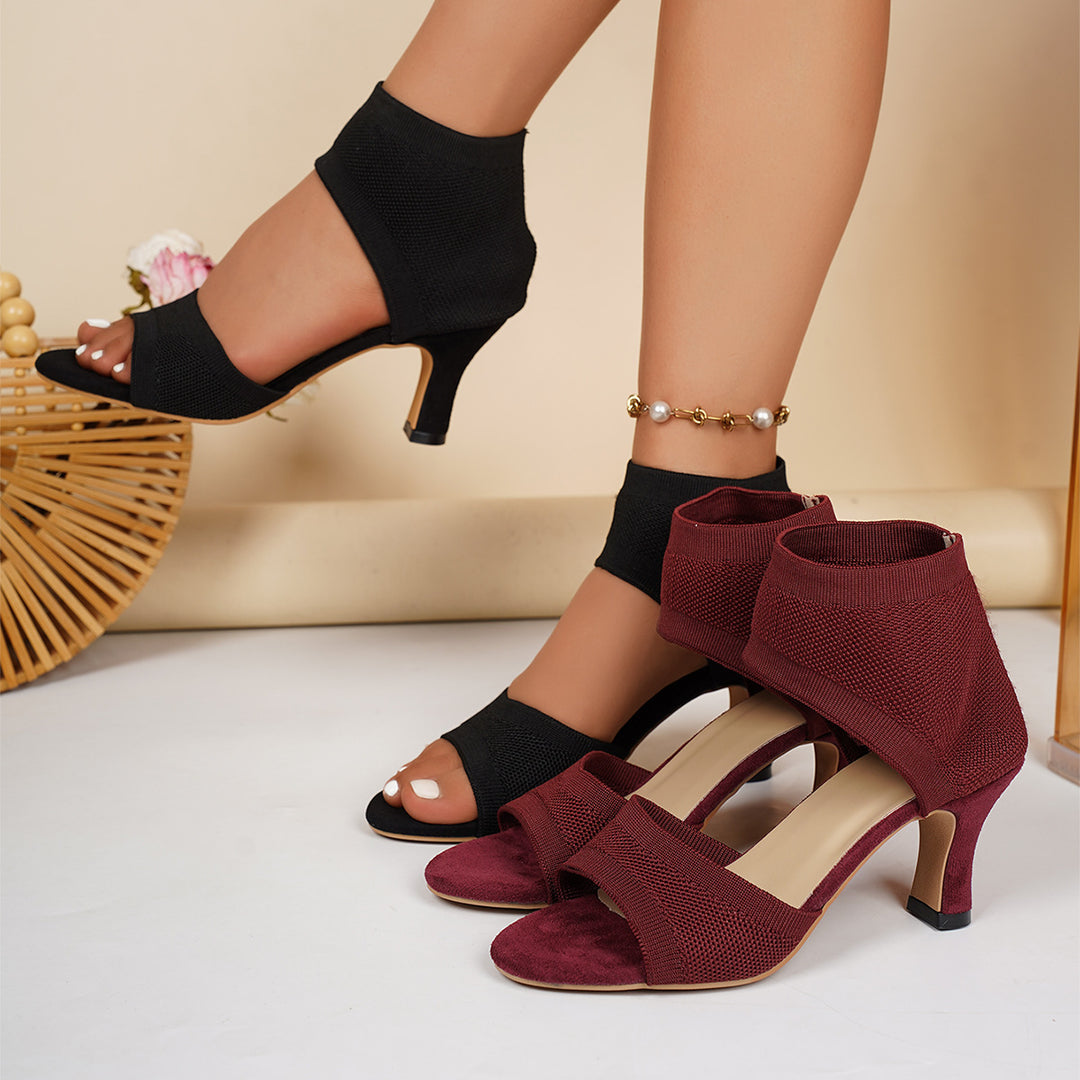 Damen Elegante Peeptoe High Heels R&B