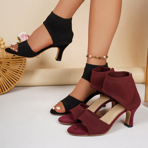 Damen Elegante Peeptoe High Heels R&B