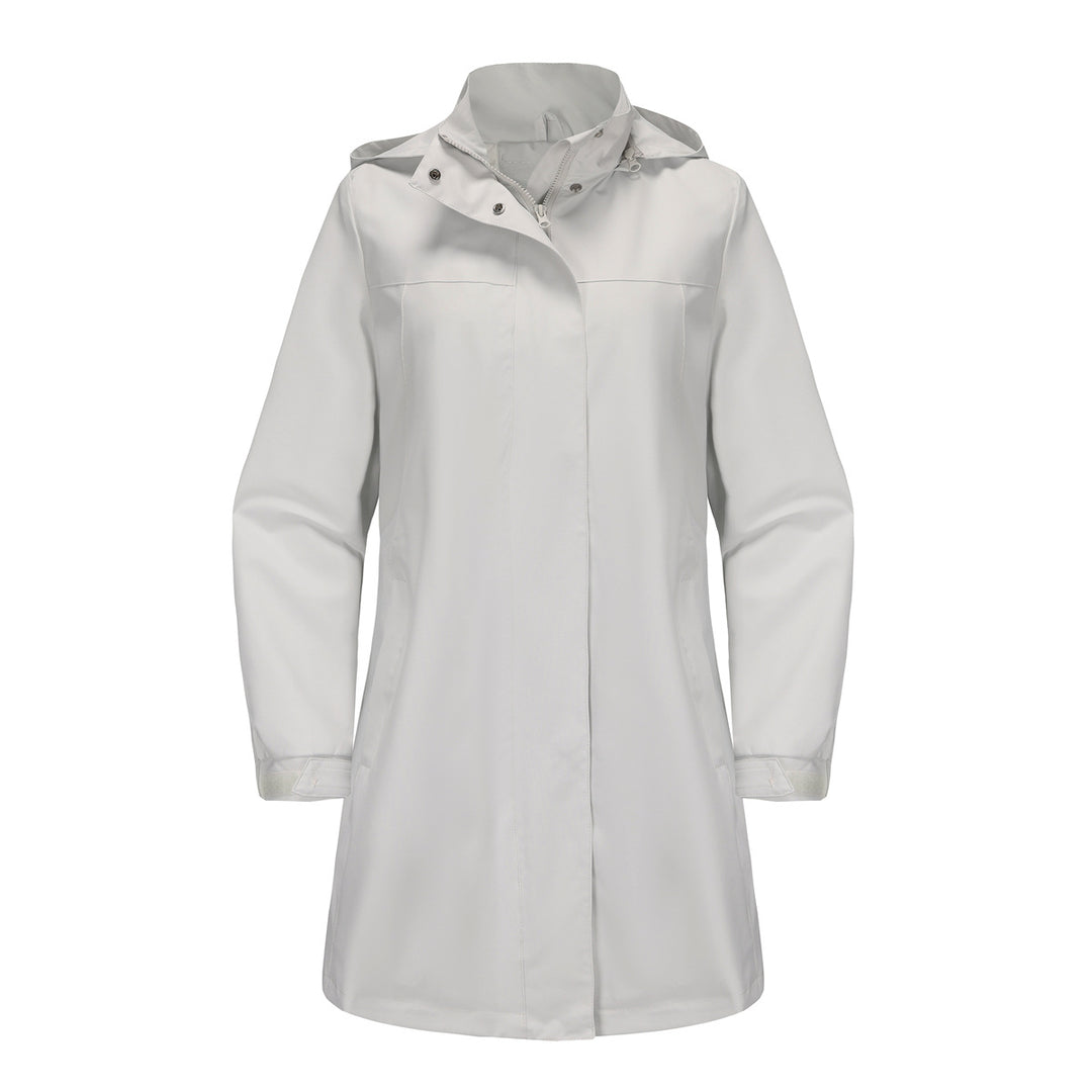 Damen funktionale Übergangsjacke mit verstellbarem Kapuzenkragen und praktischen Taschen R&B