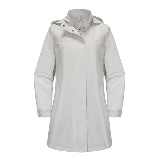 Damen funktionale Übergangsjacke mit verstellbarem Kapuzenkragen und praktischen Taschen R&B