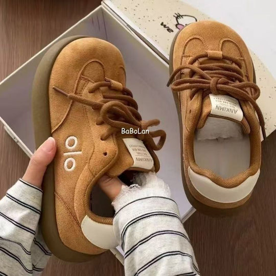 Damen Freizeit-Sneaker mit weichem Obermaterial und bequemer Dämpfung R&B