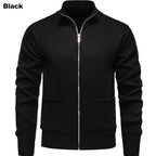 Herren Strickjacke mit durchgehendem Reißverschluss und seitlichen Taschen R&B