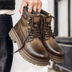 Damen Robuste Schnürboots mit rutschfester Profilsohle und isolierendem Innenfutter