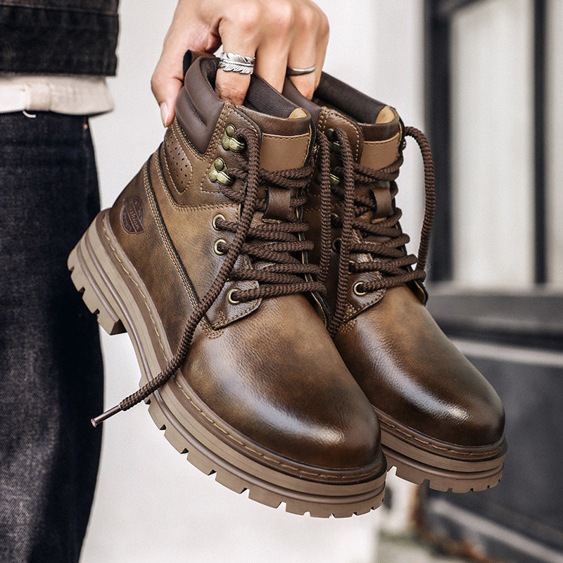 Damen Robuste Schnürboots mit rutschfester Profilsohle und isolierendem Innenfutter