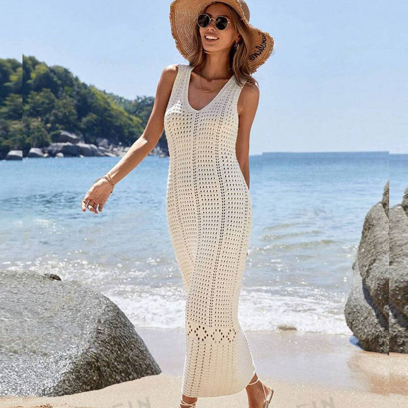Damen modisches Häkel-Strandkleid R&B