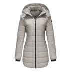 R&B | Pufferjacke - Gefüttert - Abnehmbare Kapuze - Gerippte Bündchen - Mittellange Passform