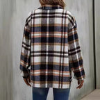 Damen lässige Karomuster Hemdjacke R&B
