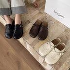 Damen Mokassins mit floralem Schnallenakzent und hochwertigem Leder R&B