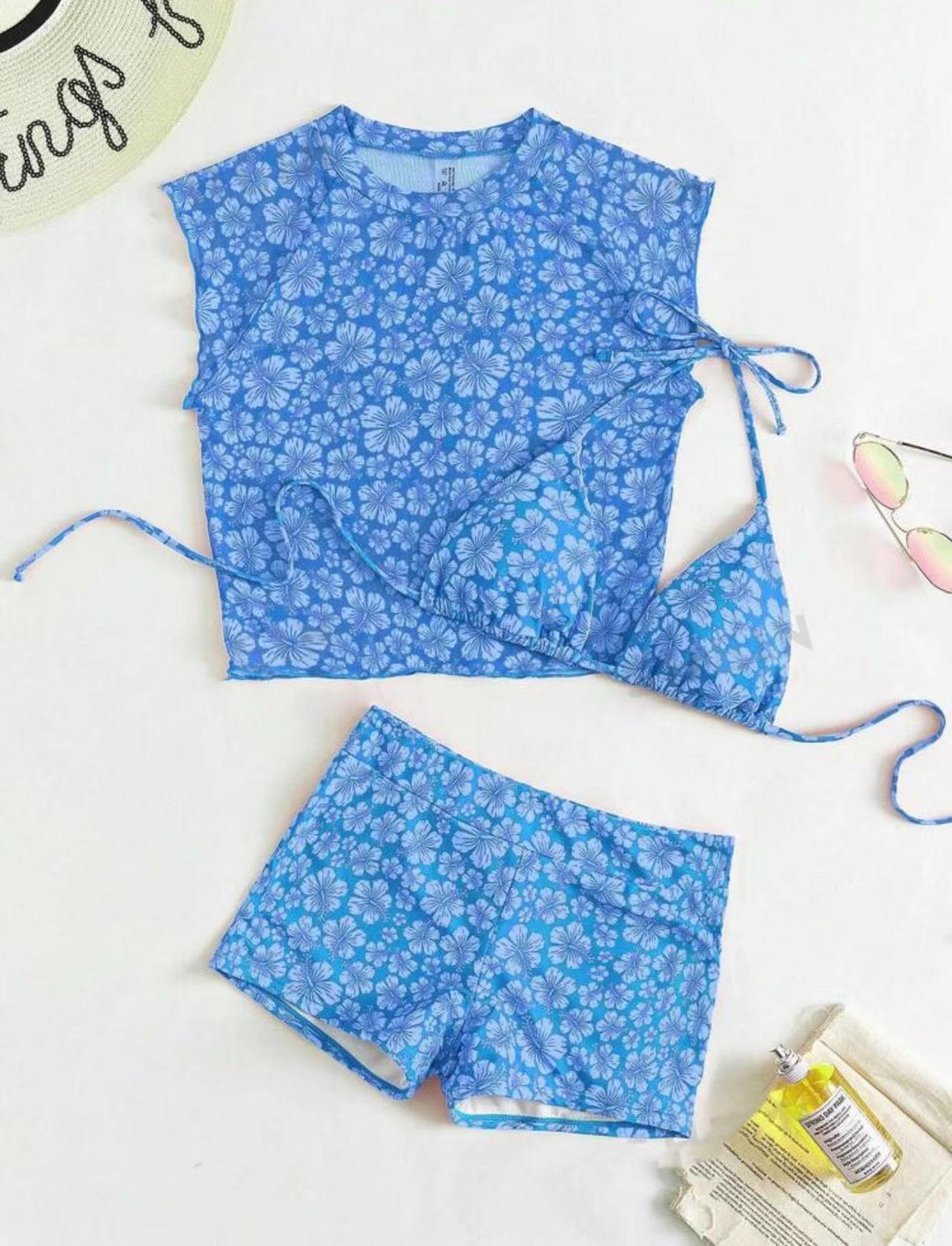 Damen Bikiniset mit elegantem Oberteil und modischen Shorts R&B