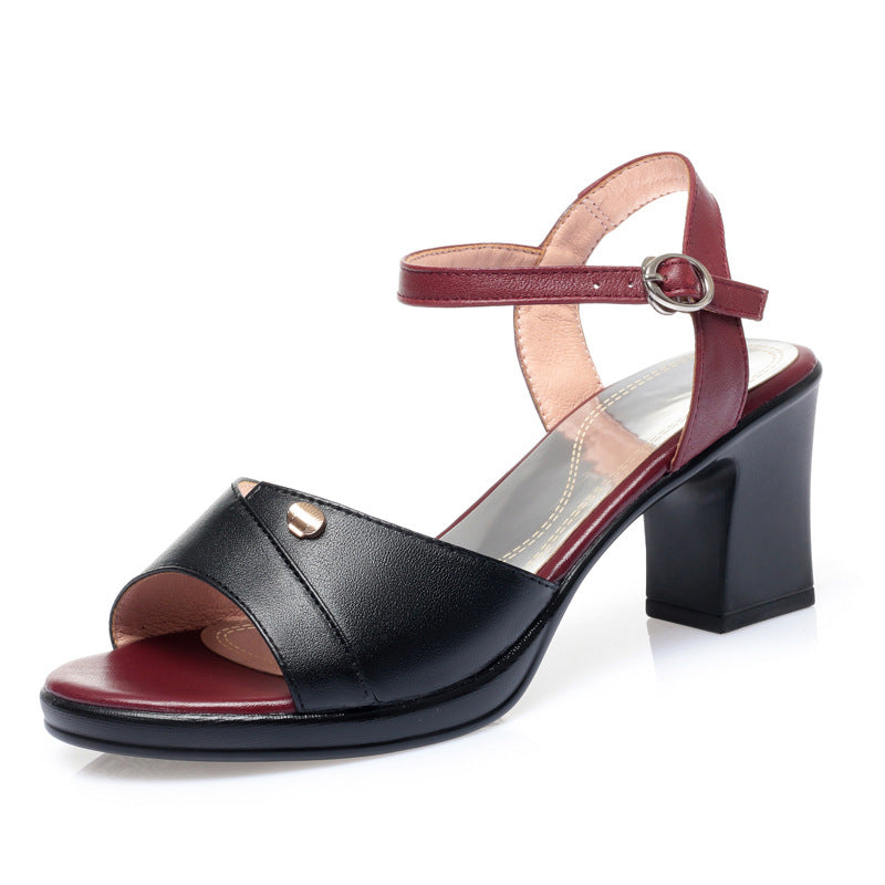 Damen Absatzsandalen mit elegantem Riemen und komfortablem Fußbett R&B