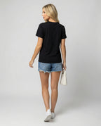 Elegantes Damen Seiden-T-Shirt Kurzarm Elastisch Rundhals Sommer Oberteil Weiß