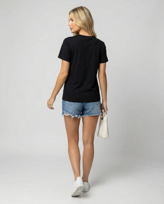 Elegantes Damen Seiden-T-Shirt Kurzarm Elastisch Rundhals Sommer Oberteil Weiß