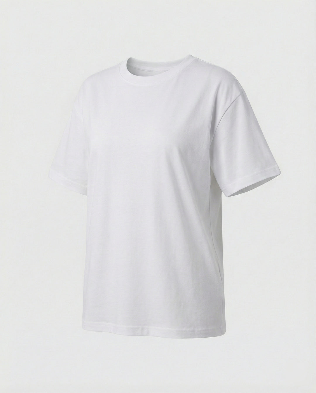 Elegantes Damen Seiden-T-Shirt Kurzarm Elastisch Rundhals Sommer Oberteil Weiß