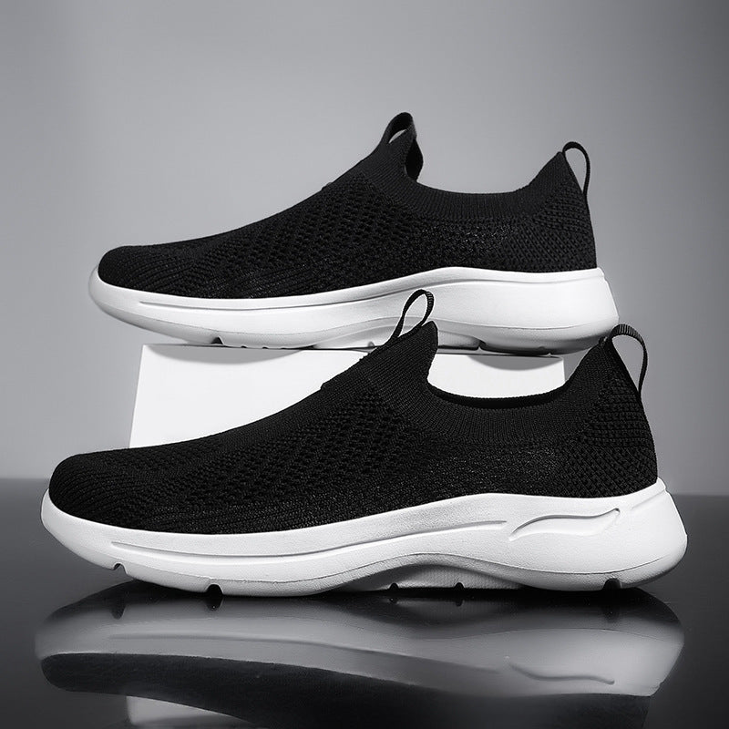 Damen Atmungsaktive Strick-Sneaker mit elastischem Schaft und rutschfester Sohle