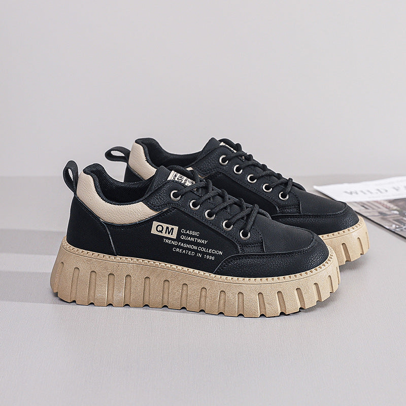 Damen Plattform Sneakers mit modischer Gummi-Laufsohle und atmungsaktivem Obermaterial R&B