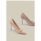 Damen elegante High Heel Pumps mit zartem Schleifendetail R&B