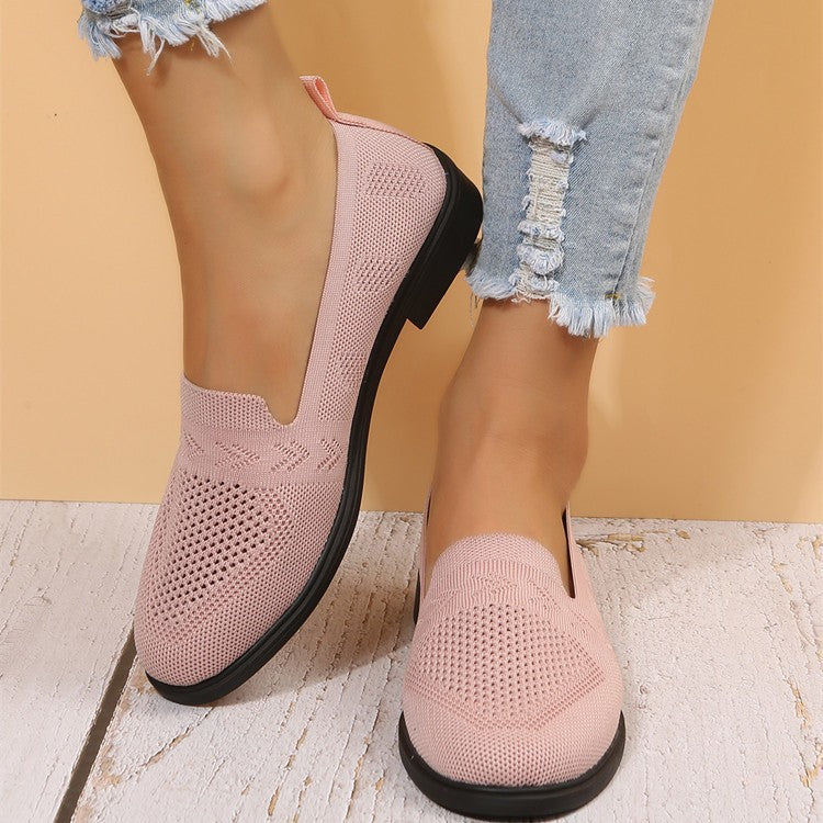 Damen luftige Slip-On Sneakers mit atmungsaktivem Netzmaterial R&B