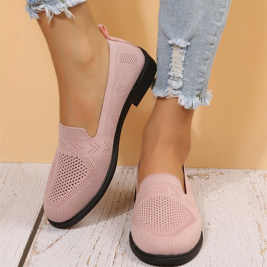 Damen luftige Slip-On Sneakers mit atmungsaktivem Netzmaterial R&B