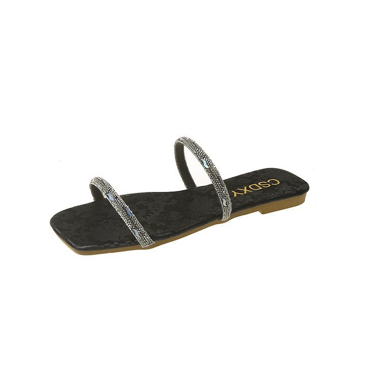Damen modische Riemensandalen mit funkelnden Akzenten R&B