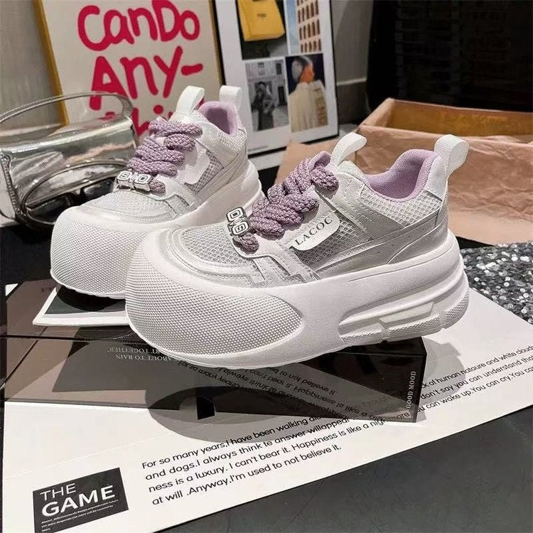 Damen Sportliche Chunky Sneaker mit innovativem Sohlenprofil und atmungsaktiver Mesh-Oberfläche R&B