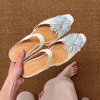 Damen elegante Ballerinas mit glitzerndem Applikationsdesign R&B