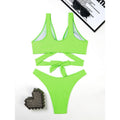 Damen Bikini-Set mit innovativem Schnitt und anpassbarem Knotendetail R&B