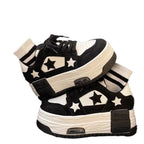 Damen Sneakers mit modischem Sternenmuster und hochwertiger Sohle