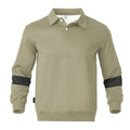 Herren sportlicher Langarm-Polo mit modernem Design und Kontrastärmel R&B