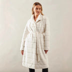 Damen Markante Kuscheljacke mit eingefasstem Gürtel R&B