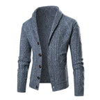 Herren Strickjacke mit modernem Zopfmuster und praktischen Taschen R&B