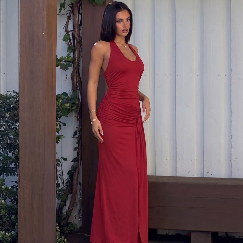Damen Figurbetontes Maxikleid mit elegantem Raffungselement R&B