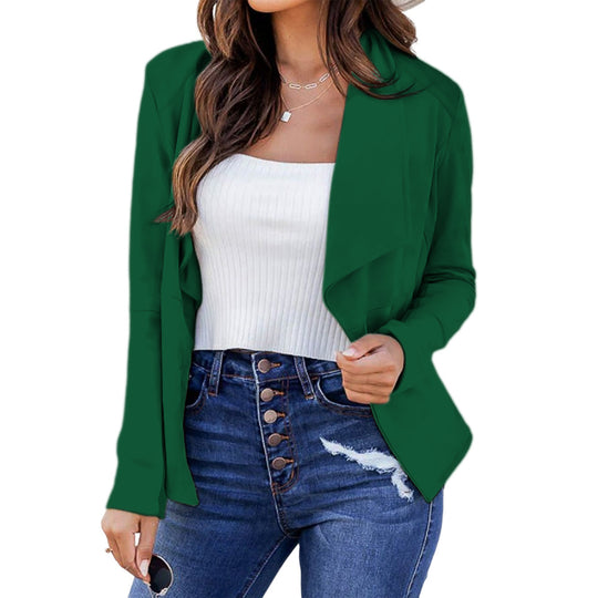 Damen lässige Blazerjacke mit offenem Schnitt und eleganten Details R&B